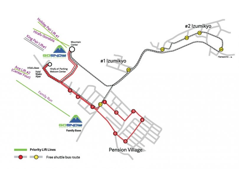Gonsnow Bus Map Hirafu 2016 17