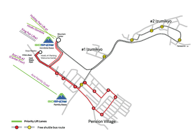 Gonsnow Bus Map Hirafu 2018 19 1